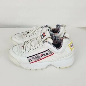 Fila mens White and Red Sneakers